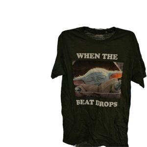 Star Wars The Child Baby Yoda Graphic Tee T-shirt Green Adult Size Small - #379